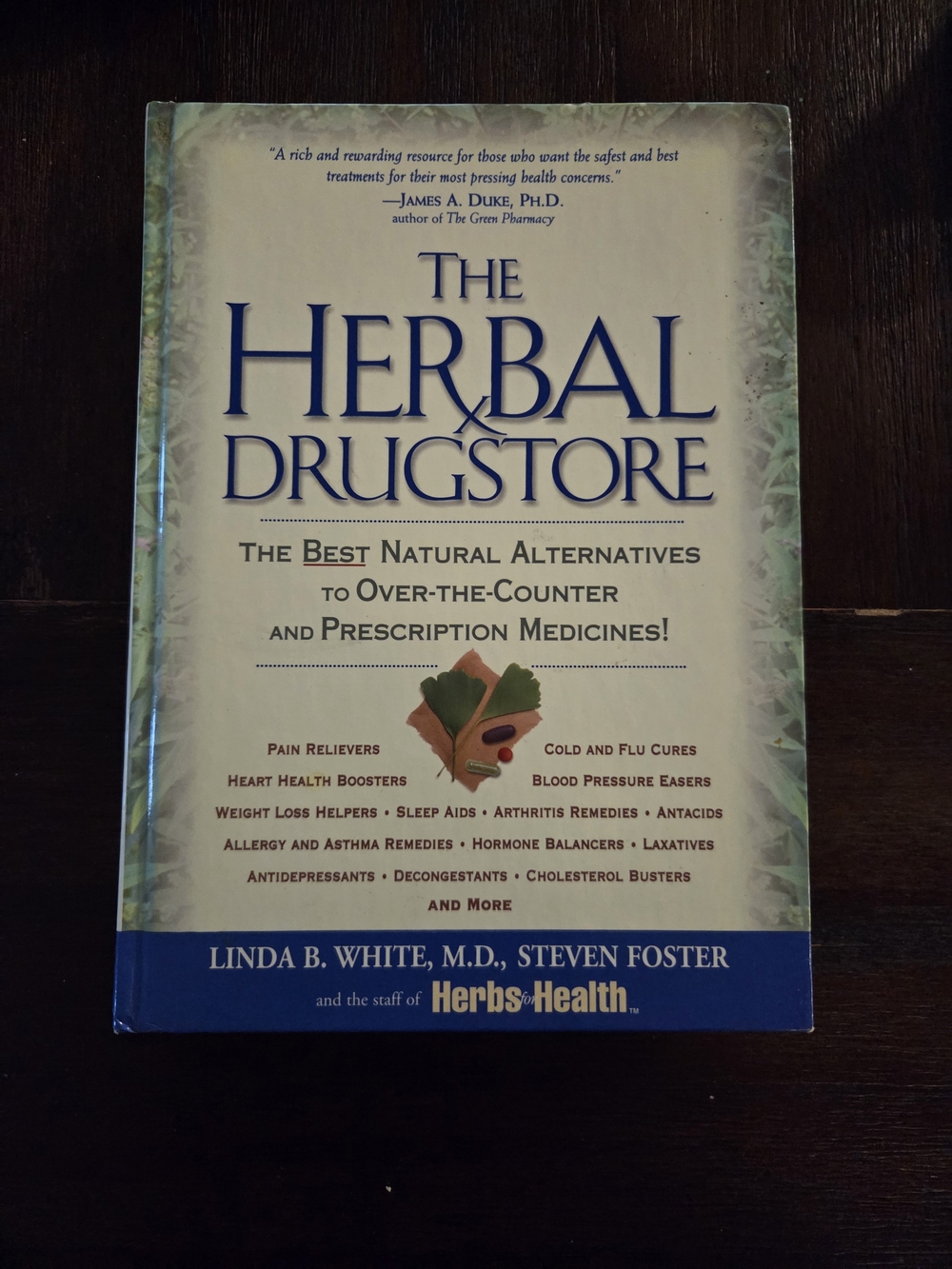 The Herbal Drugstore Hardcover Book - Blue/Cream